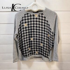 LUISA CERANO – Grey Wool Blend Sweater Size 40 (US 8)